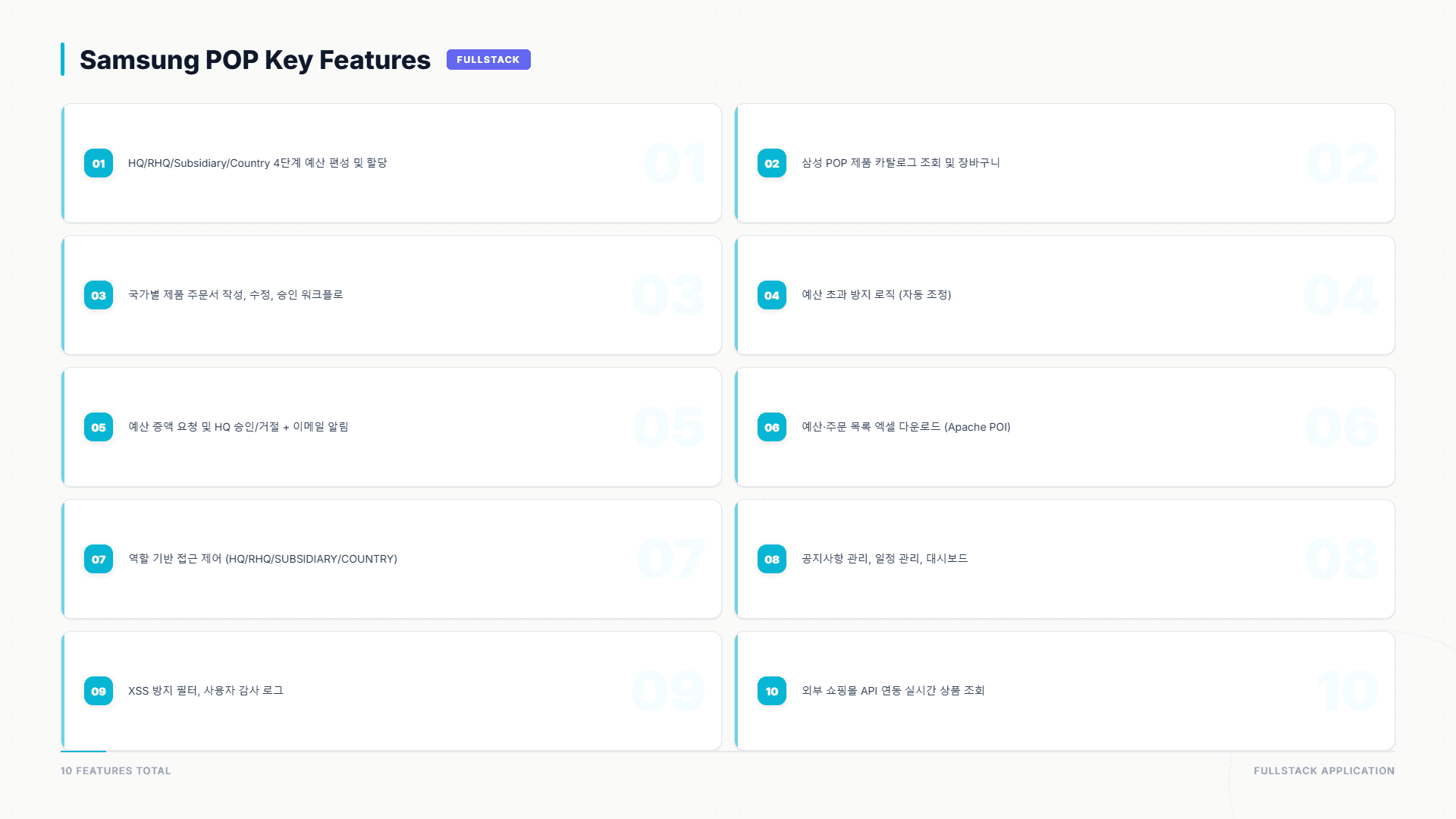 Samsung POP 핵심 기능 쇼케이스